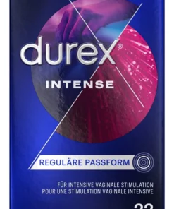 Durex Intense Orgasmic 22 szt. prążkowane miętowe prezerwatywy