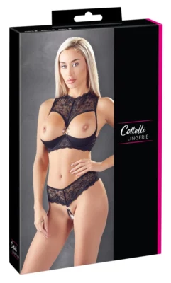 Cottelli Lingerie zestaw koronkowy 2-częściowy bez miseczek 80B/M
