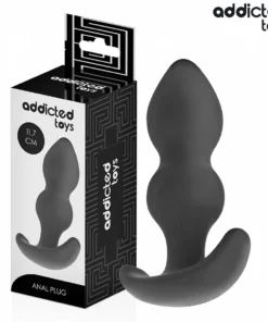 Addicted Toys Korek Anatomiczny L 11,7 cm silikonowy czarny