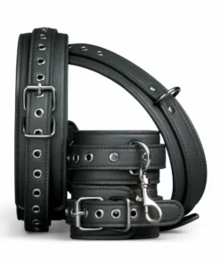 EasyToys Zestaw mankietow na uda i nadgarstki, regulowane, czarne