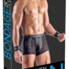 Svenjoyment Bondage Spodnie 2XL z siateczką i mankietami - czarne