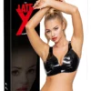 LateX Biustonosz Lateksowy Czarny XL - Anatomiczny Model z Regulacją