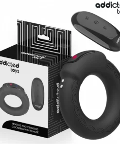 Addicted Toys model HeatWave - pierścień wibracyjny z funkcją grzania i pilotem