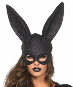 Leg Avenue Maska Krolika Brokatowa Masquerade Czarna