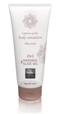Shiatsu Hot Żel do masażu i nawilżania 200ml bezpieczny z prezerwatywą