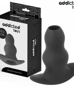 Addicted Toys Hollow Plug XXL 15,2 cm - silikonowy anatomiczny model otwarty