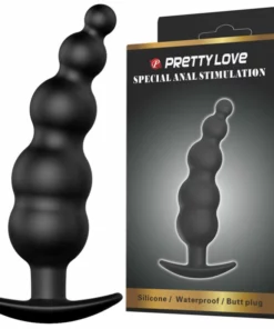 Pretty Love Korek silikonowy anatomiczny czarny 11,8 cm