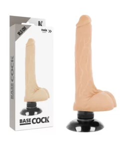 Basecock Wibrator Model 2-1 TPE Flesh 18,5 cm x 4 cm z Przyssawką