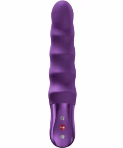 Fun Factory Stronic Surf Dark Violet - pulsator z falistą teksturą, 20 cm