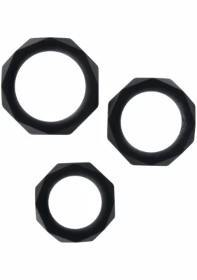 TOYJOY Power Halo C-Ring Set silikonowy zestaw 3 pierścieni rożne rozmiary