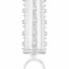 CalExotics Sensation Enhancer - elastyczny rękaw intymny z koralikami, TPE, open-end