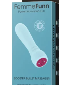 FemmeFunn Booster Bullet Light Blue - kompaktowy masażer 20 trybow, etui ładowane magnetycznie