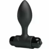 Pretty Love BI-040077 Wibrujący anatomiczny korek silikonowy czarny 10 trybow
