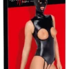 Bad Kitty Body imitacja skory z maską, bez biustu, otwarte S